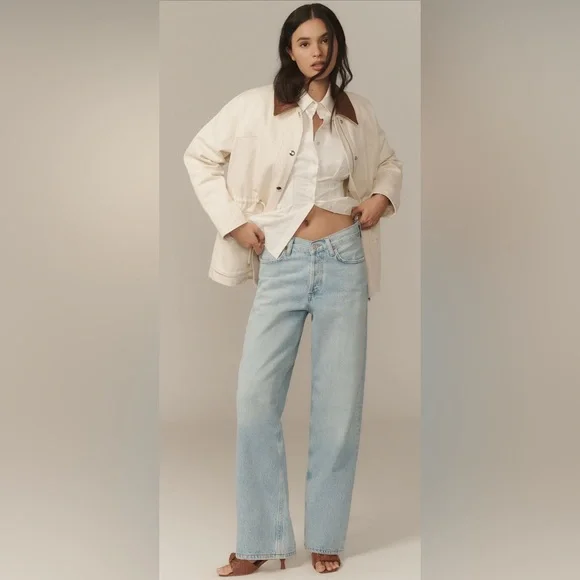 NEW AGOLDE 28 V-Waist High-Rise Straight Baggy Jeans Anthropologie
Faded Denim - Picture 2 of 15